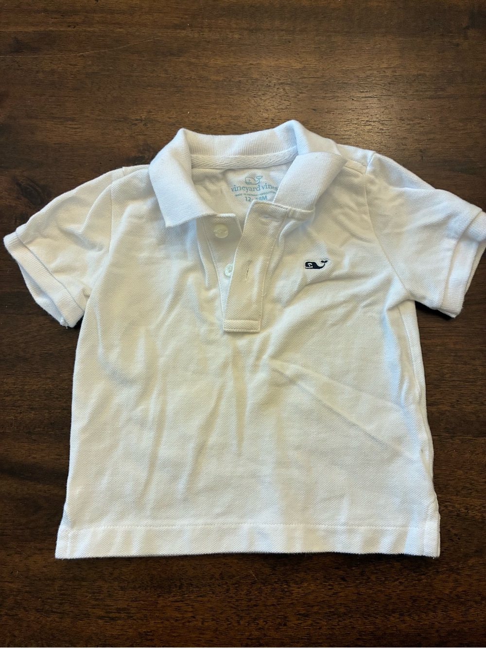 Vineyard Vines Polo Shirt Baby Boys 12-18 Months White Short Sleeve
